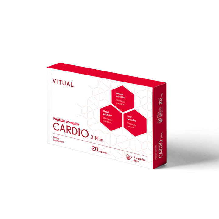 Cardio 3 Plus - Cardiovascular System Peptide Bioregulator Complex 20 Capsules