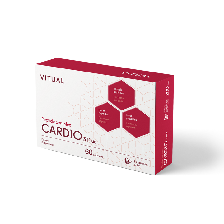 Cardio 3 Plus - Cardiovascular System Peptide Bioregulator Complex 60 Capsules