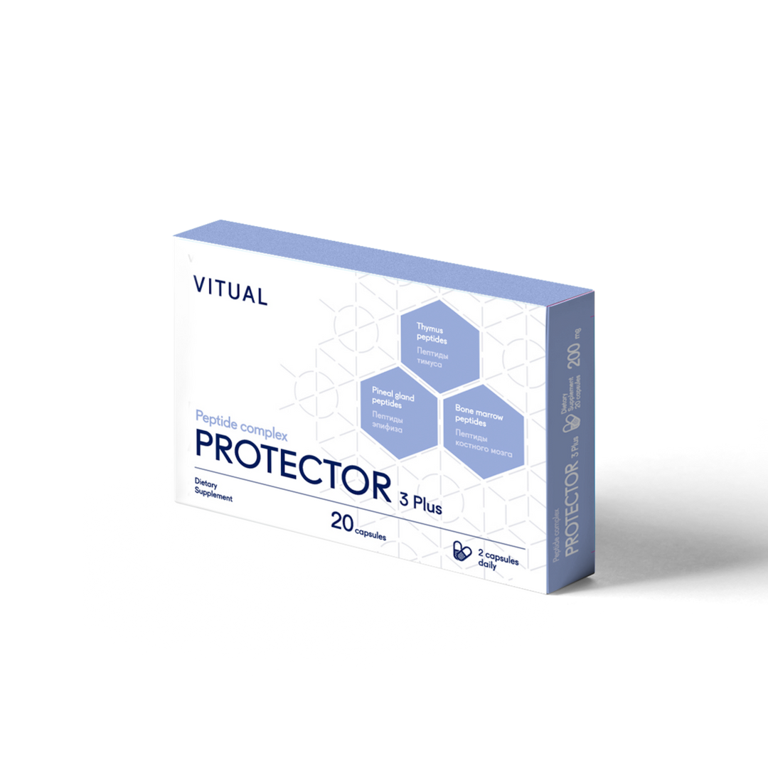 Protector 3 Plus - Immune System Peptide Bioregulator Complex 20 Capsules