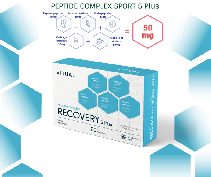 Recovery 5 Plus - Endurance Peptide Bioregulator Complex 20 Capsules