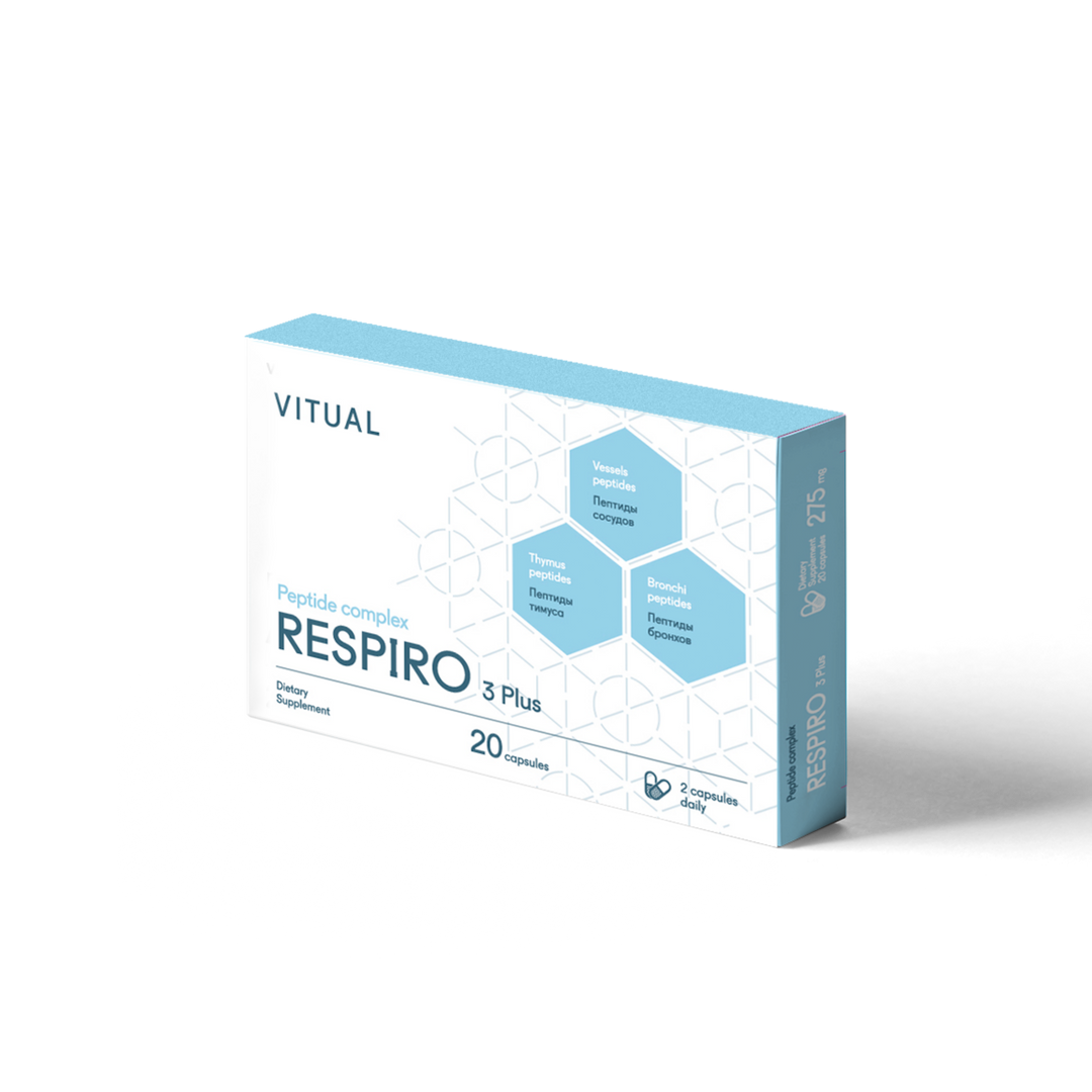 Respiro 3 Plus - Respiratory System Peptide Bioregulator Complex 20 Capsules