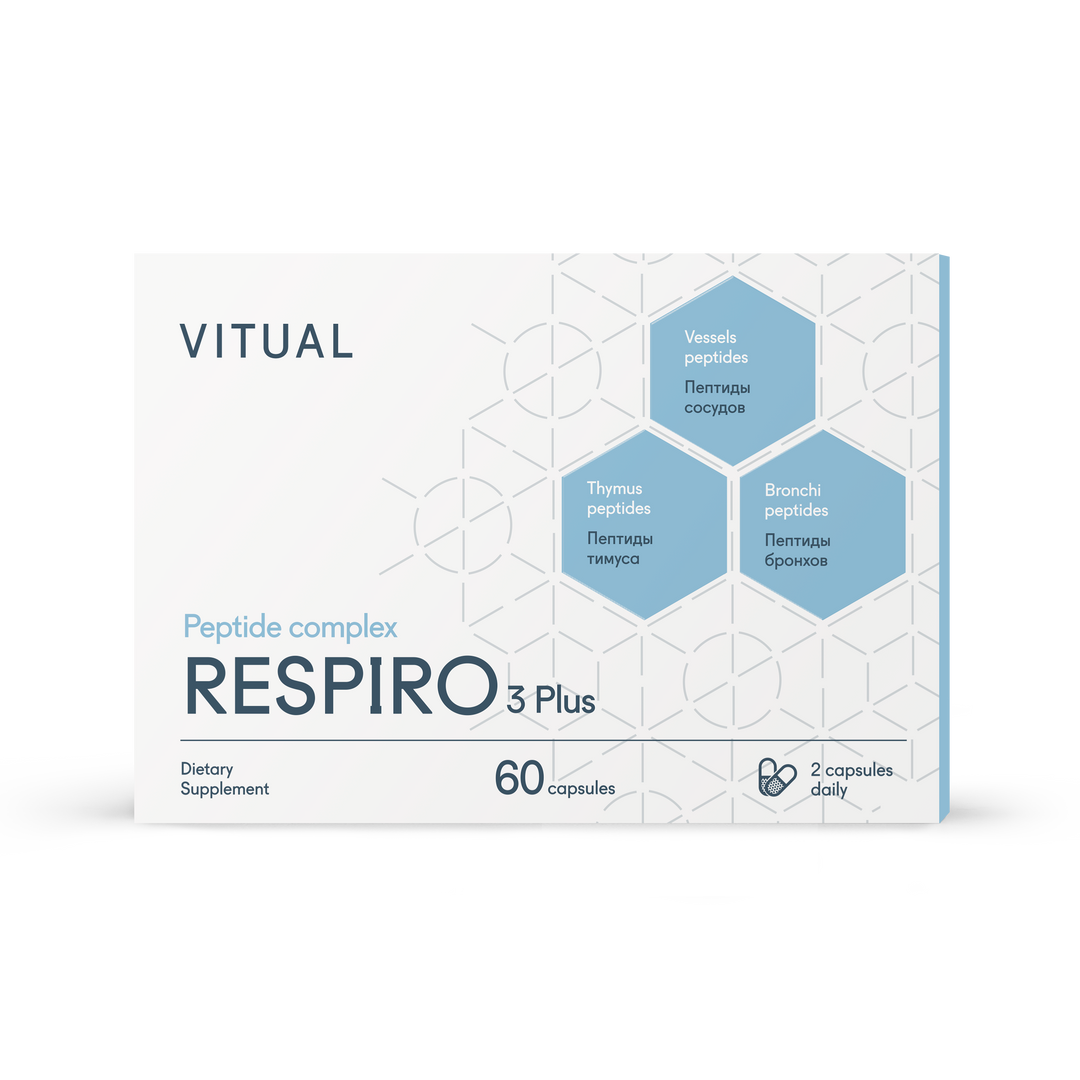 Respiro 3 Plus - Respiratory System Peptide Bioregulator Complex 60 Capsules