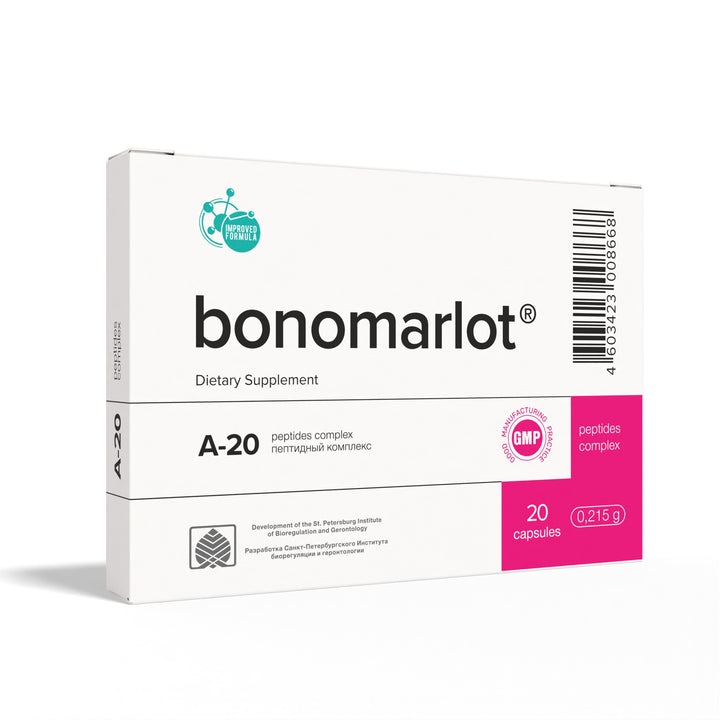 Bonomarlot A-20 Natural Bone Marrow Peptide Bioregulator 20 Capsules