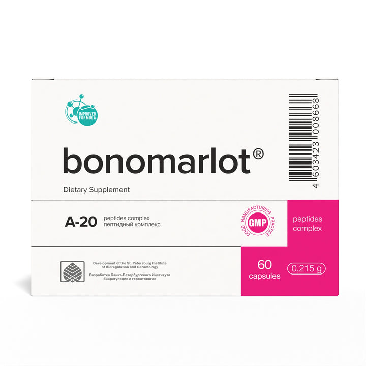Bonomarlot A-20 Natural Bone Marrow Peptide Bioregulator 60 Capsules