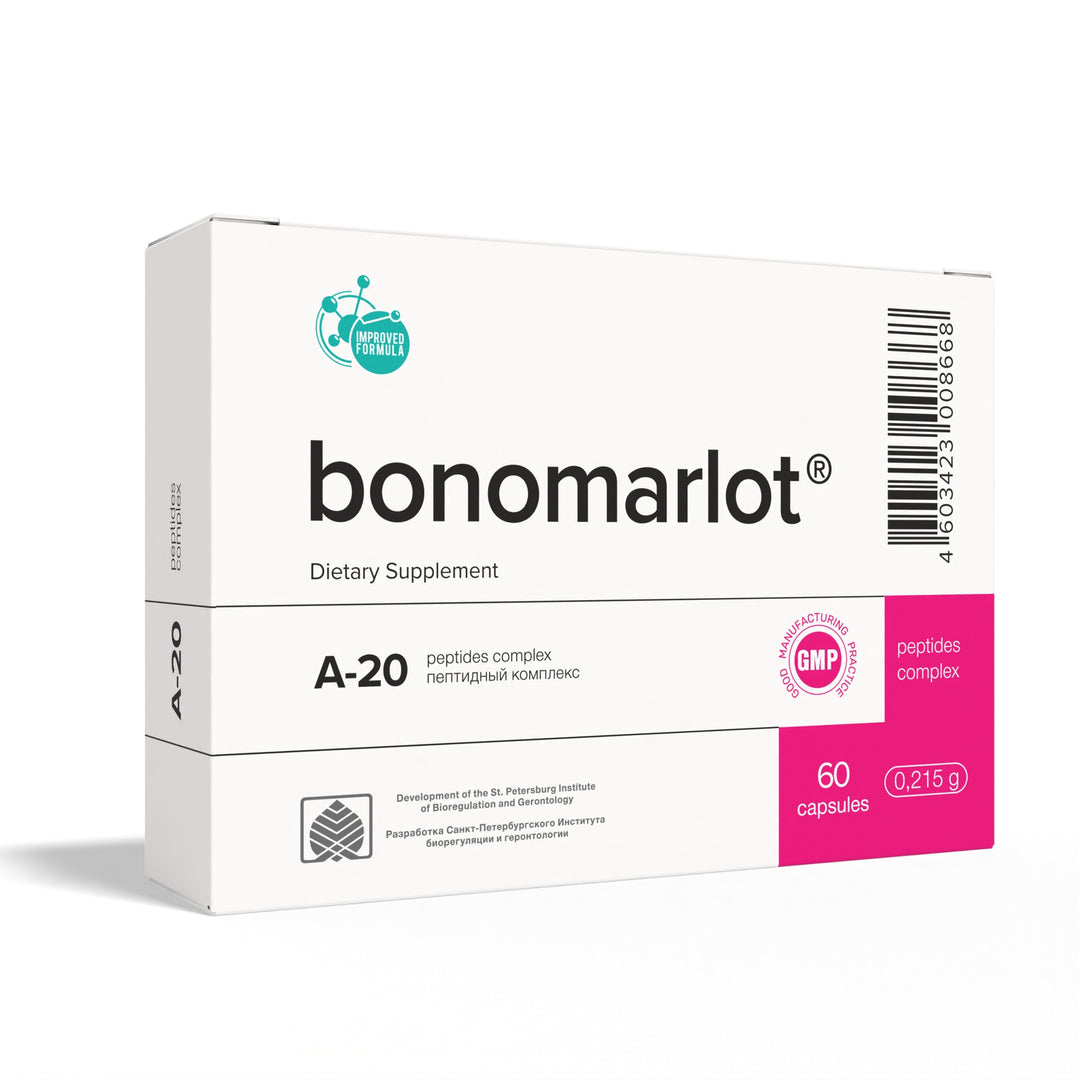 Bonomarlot A-20 Natural Bone Marrow Peptide Bioregulator 60 Capsules