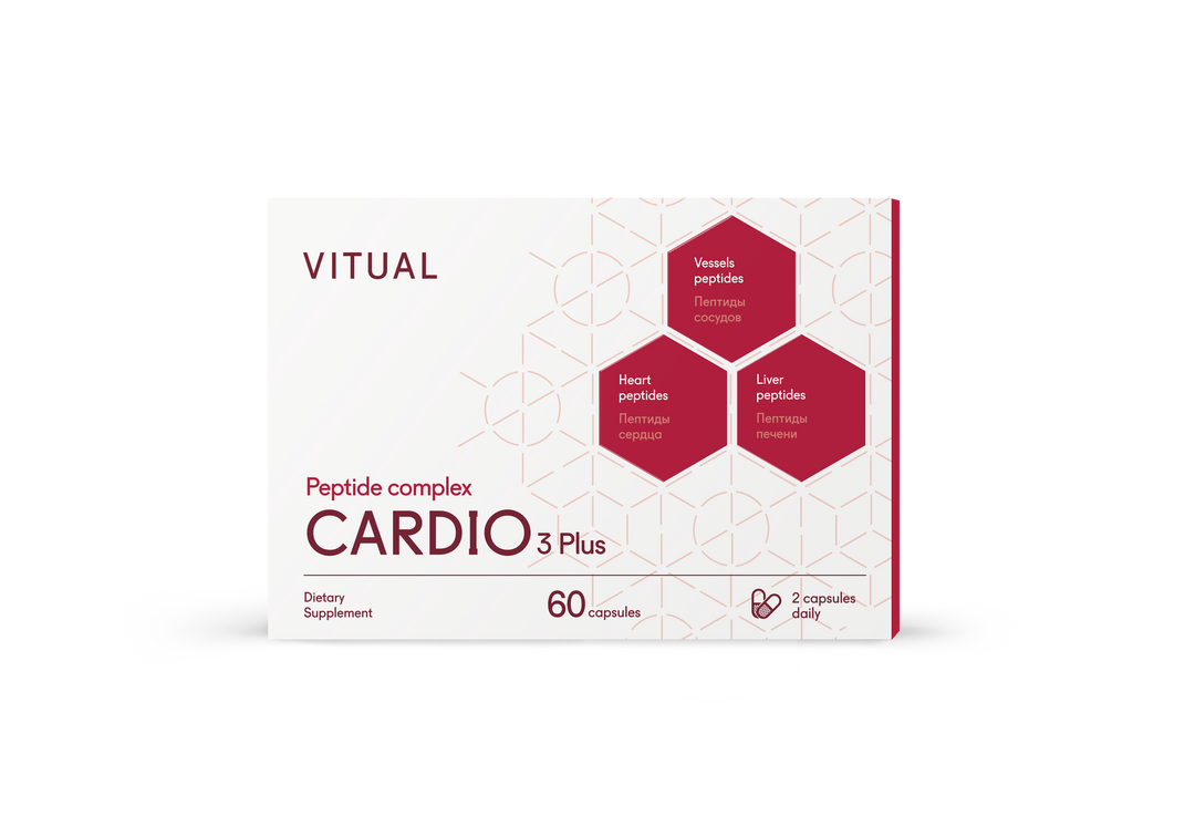 Cardio 3 Plus - Cardiovascular System Peptide Bioregulator Complex 60 Capsules