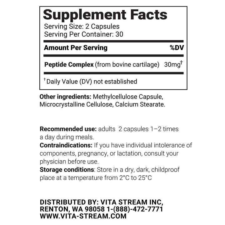 Cartesyl – Cartilage Natural Peptide Bioregulator 60 Capsules