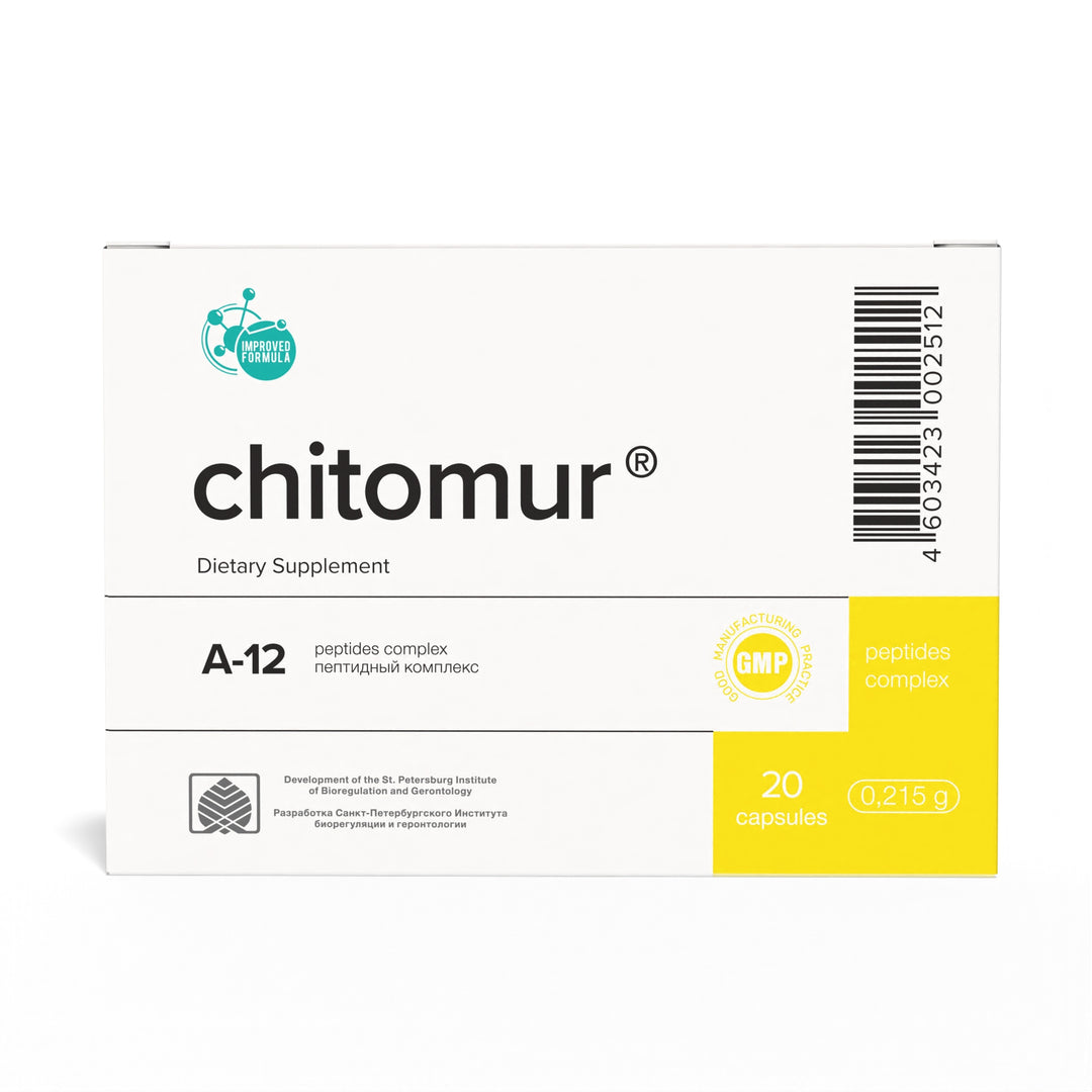 Chitomur A-12 Natural Bladder Peptide Bioregulator 20 Capsules