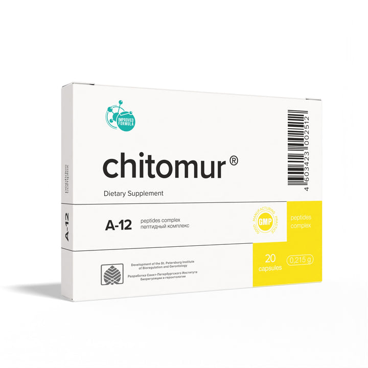 Chitomur A-12 Natural Bladder Peptide Bioregulator 20 Capsules