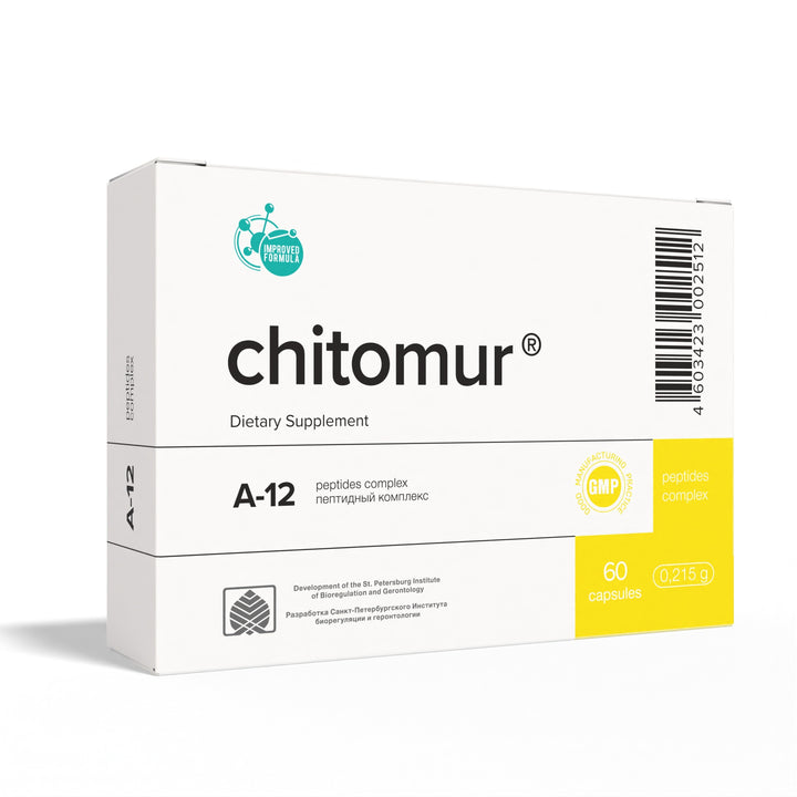 Chitomur A-12 Natural Bladder Peptide Bioregulator 60 Capsules