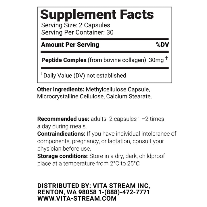 Collacell – Collagen Natural Peptide Bioregulator 60 Capsules