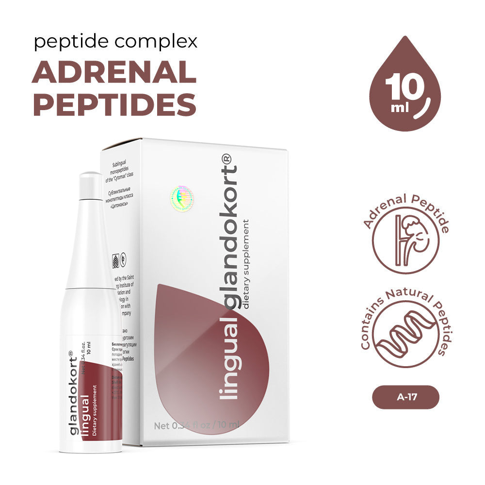 Glandokort Lingual A-17 Natural Sublingual Adrenal Peptide Bioregulator