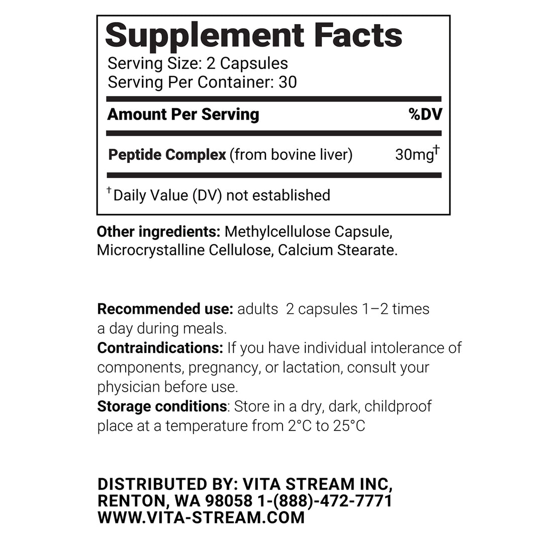 Liverra – Liver Natural Peptide Bioregulator 60 Capsules
