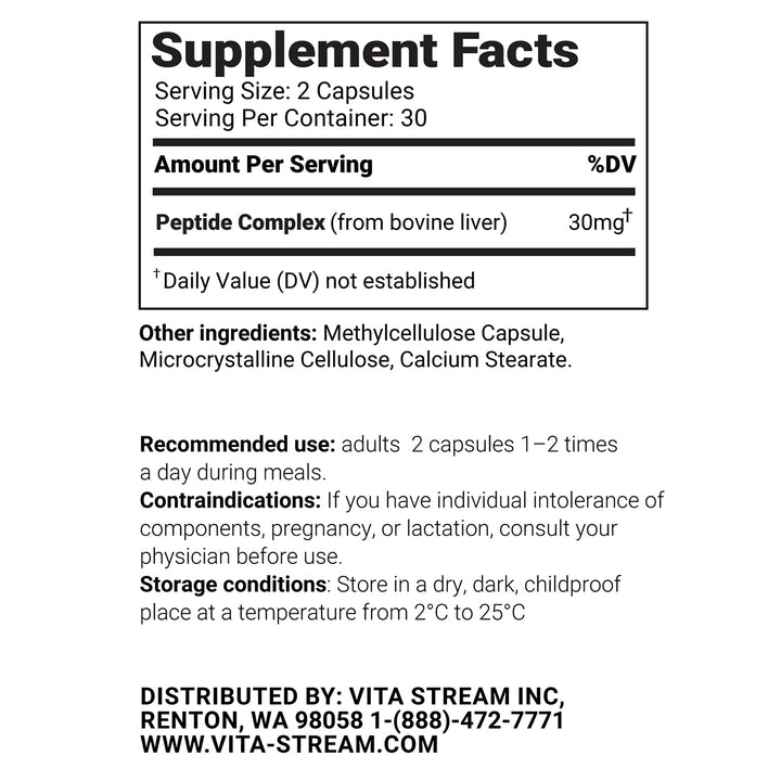 Liverra – Liver Natural Peptide Bioregulator 60 Capsules