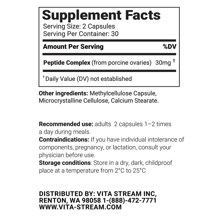 Ovalis – Ovaries Natural Peptide Bioregulator 60 Capsules