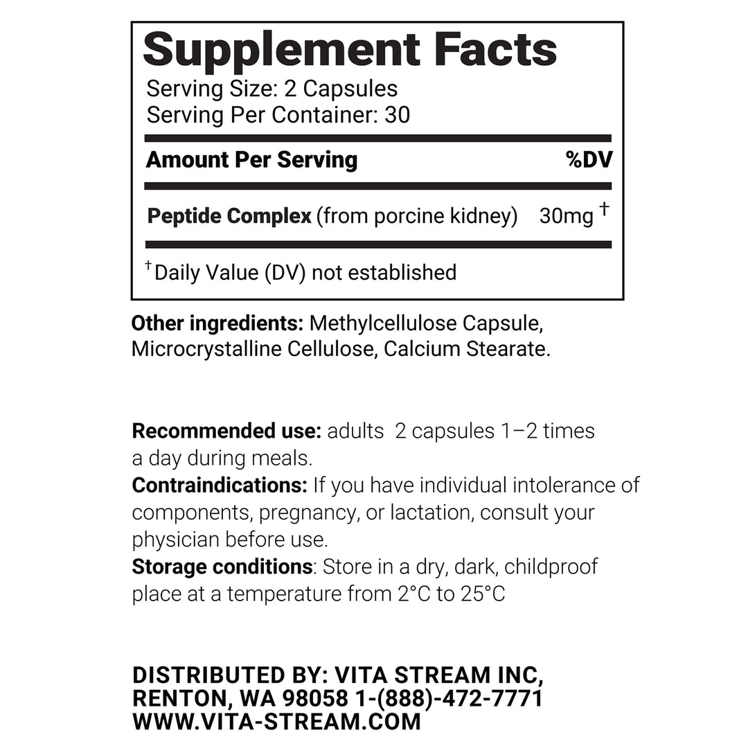 Renolux – Kidney Natural Peptide Bioregulator 60 Capsules