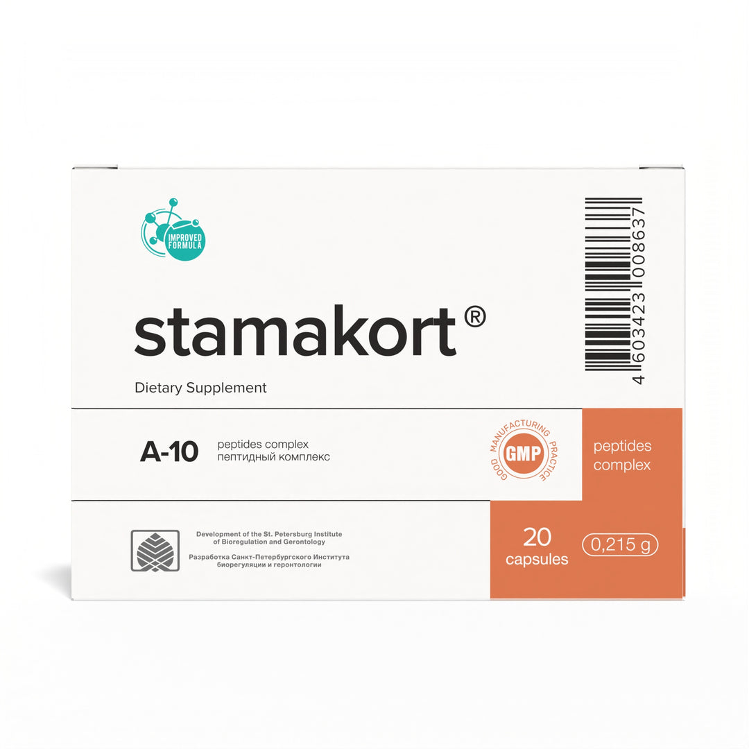 Stamakort A-10 Natural Stomach Peptide Bioregulator 20 Capsules
