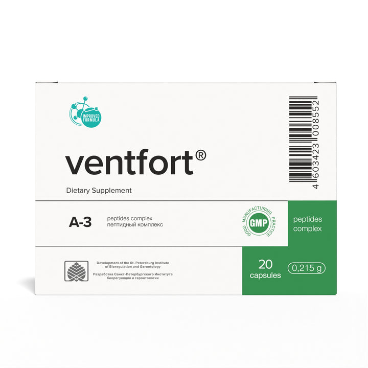 Ventfort A-3 Natural Vessels Peptide Bioregulator 20 Capsules