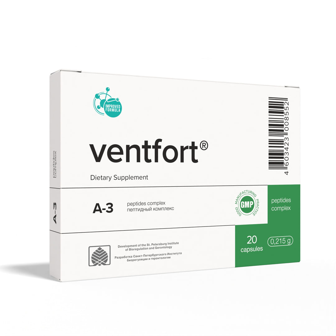 Ventfort A-3 Natural Vessels Peptide Bioregulator 20 Capsules