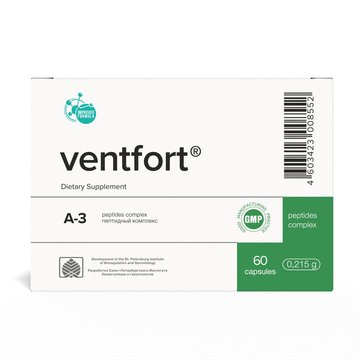 Ventfort A-3 Natural Vessels Peptide Bioregulator 60 Capsules