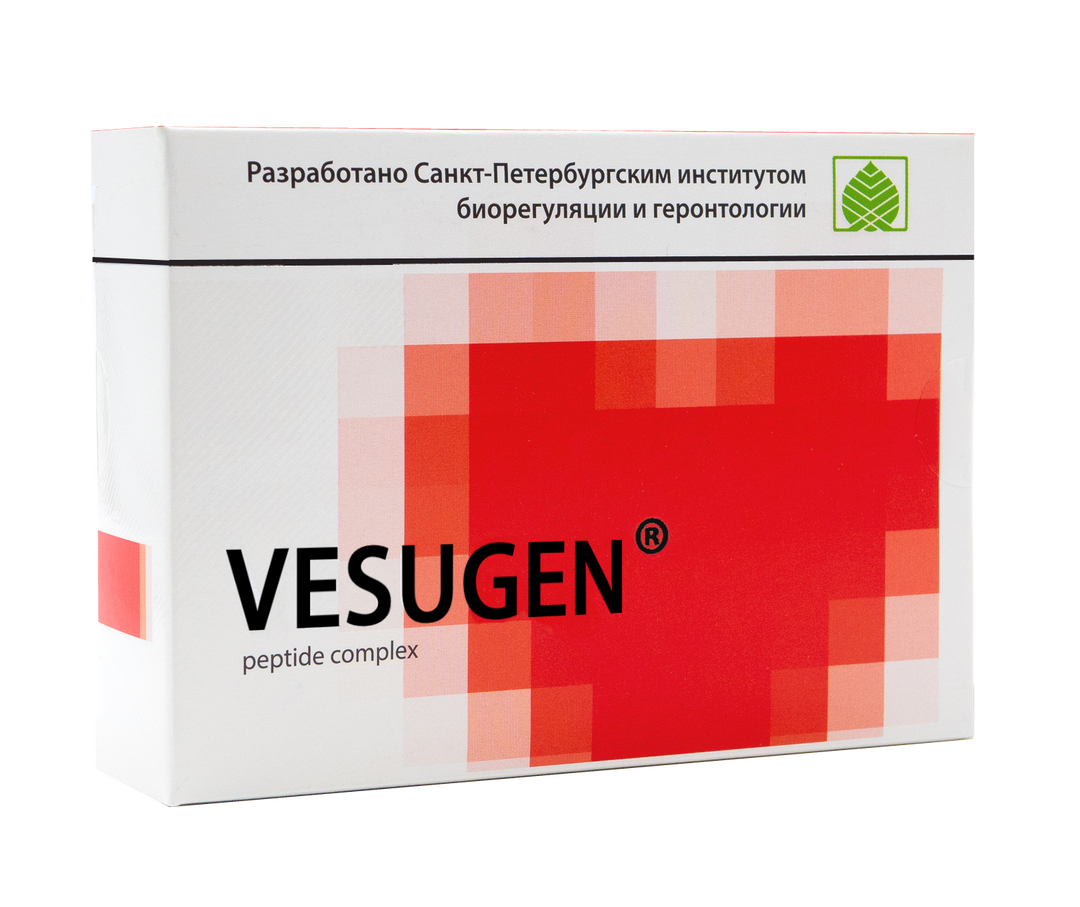Vesugen - Synthesized Blood Vessels Peptide Bioregulator 60 Capsules