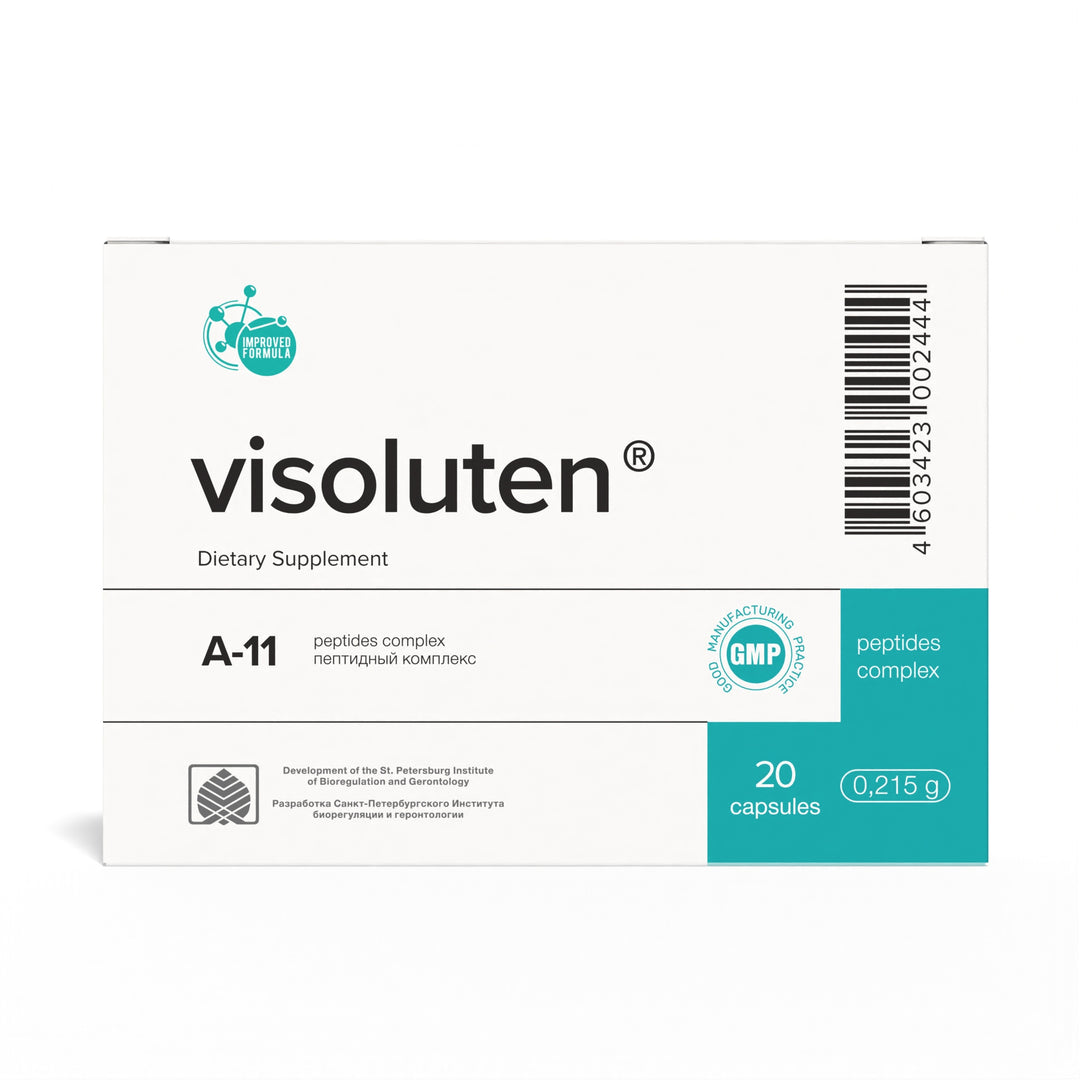 Visoluten A-11 Natural Retina Peptide Bioregulator 20 Capsules