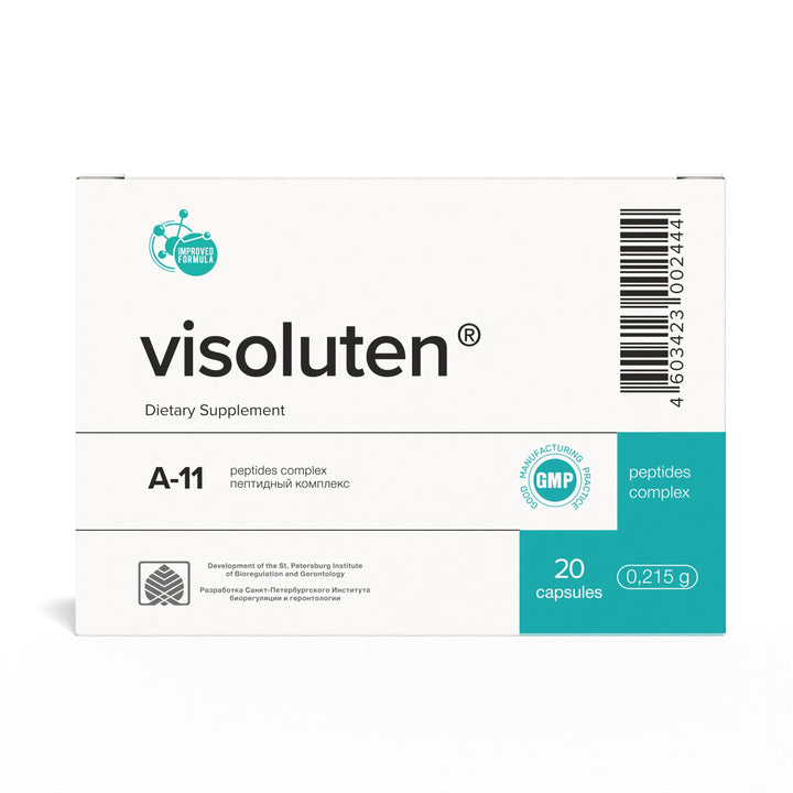 Visoluten A-11 Natural Retina Peptide Bioregulator 20 Capsules