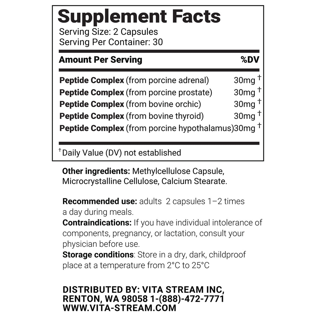 Vita Man – Natural Peptide Bioregulator Complex 60 Capsules