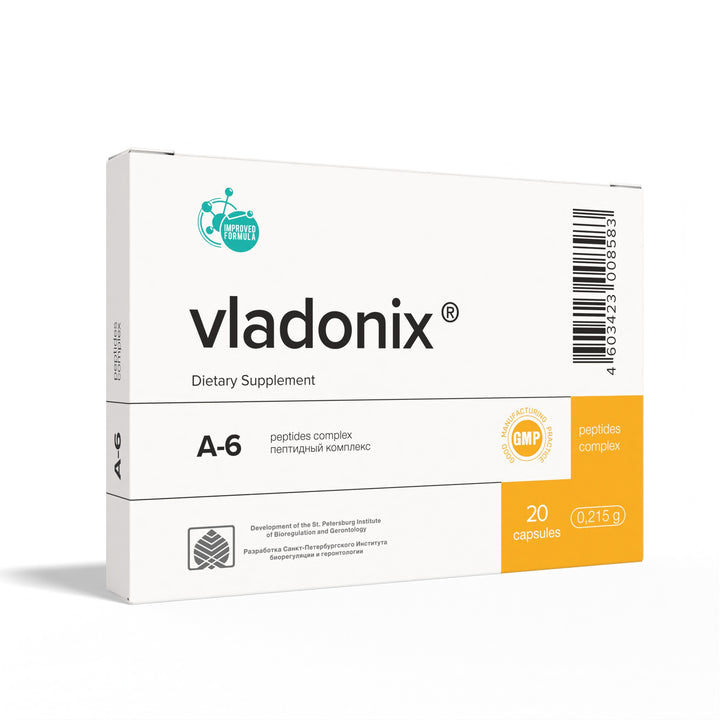 Vladonix A-6 Natural Peptide Bioregulator 20 Capsules