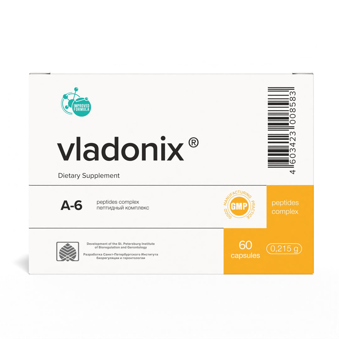 Vladonix A-6 Natural Peptide Bioregulator 60 Capsules