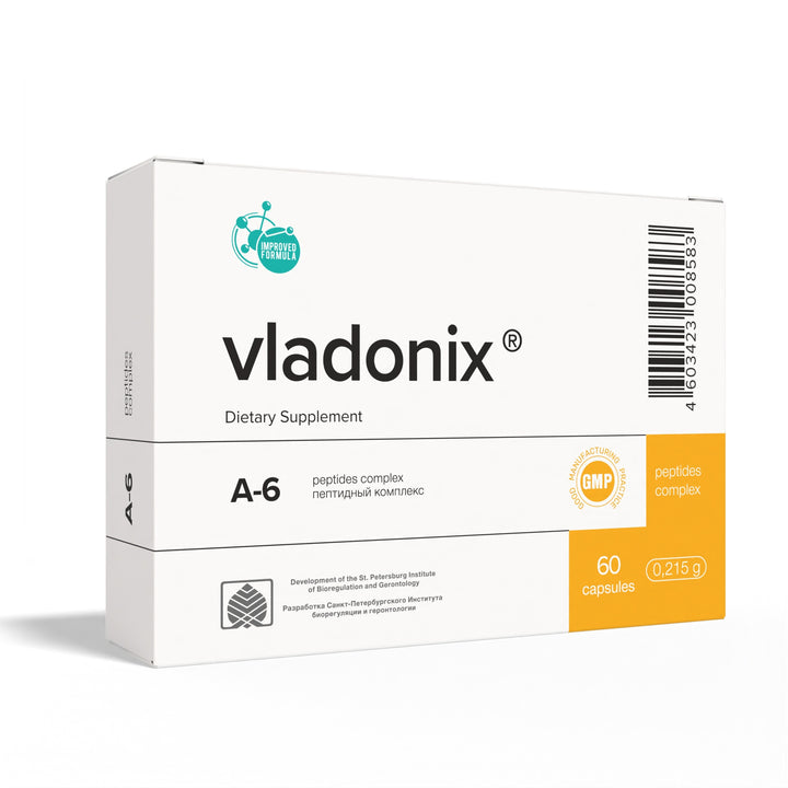 Vladonix A-6 Natural Peptide Bioregulator 60 Capsules